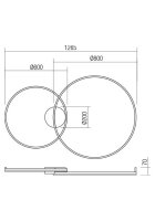 Stropní svítidlo ORBIT PL LED 90W CCT+TRIAC WH REDO 01-3311