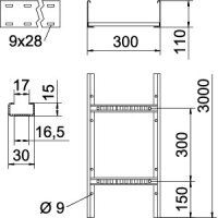 OBO LCIS 1130 6 FT Kabelový žebřík