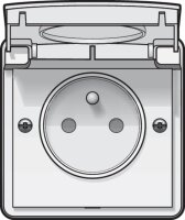 HYDRO BÍLÉ-zásuvka 230V, 16A, (bez krabice) - automatické svorky NIKO 701-36605