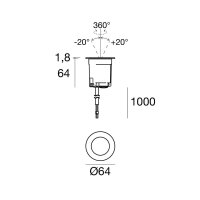 Zemní svítidlo SUELO-RJ 1 1L 4,5W S/CONV S/HC INOX LINEA LIGHT 76221M20