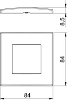 OBO AR45-F1 RW Krycí rámeček Modul 45 1 násobný 84x84mm čistě bílá