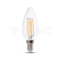 LED Bulb - 4W Filament E14 Candle Clear