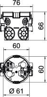 OBO UG 66-GS-L Přístrojová krabice pod omítku O60mm H66mm