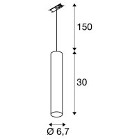 Závěsné svítidlo ENOLA_B PD-1 černé matné GU10 50W včetně 1fáz. adaptéru