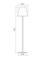 Stojací lampa PINO LA 1.5M E27 1X23W IP65 DG REDO 9978
