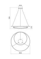 Závěsné svítidlo TORSION SU LED 30W D550 4000K SAND WHITE REDO 01-1888