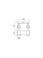 Stropní svítidlo CRIUS PL 2X35W GU10 REDO 04-538