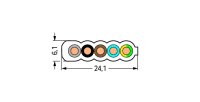 Ploché vedení B2ca 5G2,5mm2 zelená WAGO 897-252