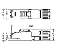 Konektor Ethernet RJ-45 Kat. 6A WAGO 750-978/000-011