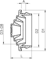 OBO EDS M32 SW Těsnění, násuvné IP54, M32, černá Termoplastický elastomer, TPE