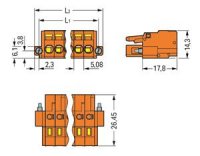 Pružinová svorka CAGE CLAMP 2,5mm2 oranžová 3pól. WAGO 231-303/107-000