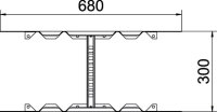 OBO LMFV 1130 FT Multifunkční spojka pro kabelový žebřík 110x300 Ocel žár.zinek