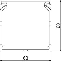 OBO VDK 6060 sgr Propojovací kanál METRA 60x60x2000 kamenná šeď