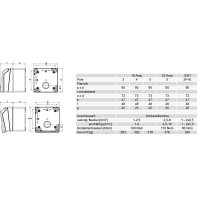 zásuvka nástěnná designová, 5P, 32A/230V, 9h, IP44, bílá PCE 875-9v