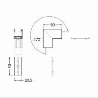 Spojka rohová 270° vnější pro profily FKU75, set, elox FK TECHNICS 4739280