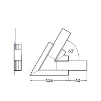 Spojka rohová 60° pro profily FKU78-05, set, elox FK TECHNICS 4739620