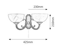 Marlene E14 2x 40W IP20 bronz RABALUX 8542