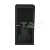 Wall Lamp 1xE27 Matt Black Clear Glass,