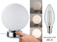 Stolní lampa Aari dotykový vypínač 1-ramenné chrom/opál 770.57 PAULMANN 77057