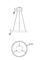 Závěsné svítidlo Rim 3000K 25W MOD058PL-L22B3K MAYTONI