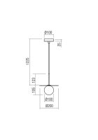 Závěsné svítidlo PLATO SU G9 1X10W D100 SBK REDO 01-2728