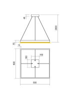 Závěsné svítidlo FEBE SU LED SQ 40W 3000K D600*600 SWH REDO 01-2899