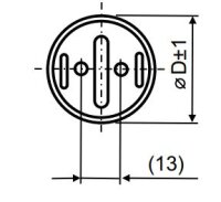 Světelný kompenzační kondenzátor 10uF 30x75mm dráty 210mm šroub M8 LCP0100021