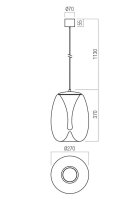 Závěsné svítidlo DROP SU LED 15W 3000K D270 CH  REDO 01-3629