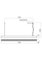 Závěsné svítidlo CITYLINE SU LED 35W 3000/4000K FOGGY NICKEL/BK (150)