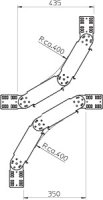 OBO RGBV 820 FT Kloubový oblouk, svislý, 85x200, Ocel, žárově zinkováno