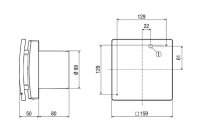 Maico 0084.0203 ECA 100 ipro H nástěnný axiální ventilátor DN 100