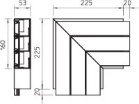 OBO 6116493 Plochý roh GEK-KF53160-3