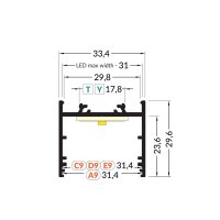 AL profil FKU78-02 pro LED, bez plexi, 1m, bílý  FK TECHNICS 4739563