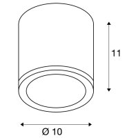 SITRA venkovní stropní svítidlo TCR-TSE IP44 kulaté bílé max. 9 W SLV 231541