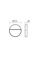 Nástěnné svítidlo EVEN AP L LED SMD 9W IP54 DG 3000K REDO 9624