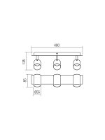 Stropní svítidlo CRIUS PL 3X35W GU10 REDO 04-539