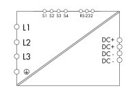 Spínaný napájecí zdroj pro 3fáz. 24V DC 10 A LineMonitor 2,5mm2 WAGO 787-850