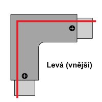 L-spojka Z3F vestavná bílá levá T-LED 105681