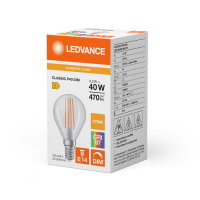 LEDVANCE LED CLASSIC P DIM CRI97 S 4.2W 927 Clear E14