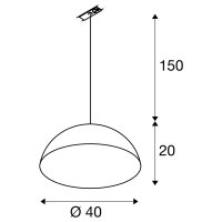 FORCHINI M 40 TRACK, 1~ závěsné svítidlo