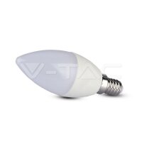 LED žárovka V-TAC 4.5W E14 Plastic Candle 6400K VT-255