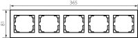 Pětinásobný horizontální rámeček LOGI 25298 Kanlux grafit