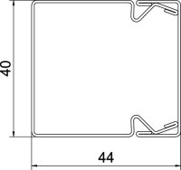 OBO LKM40040RW Úložný elektroinstalační kanál 40x40x2000 čistě bílá Ocel