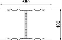 OBO LMFV 1140 FT Multifunkční spojka pro kabelový žebřík 110x400 Ocel žár.zinek