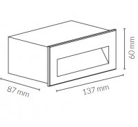 Nástěnné svítidlo MAILBOx černé LED 3,8W 3000K 137x87mm hranaté