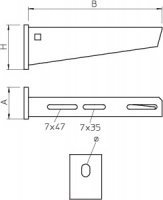 Nástěnný výložník OBO AW 30 41 FT SO B410mm Ocel žár.zinek