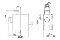 Maico 0093.0968 ER-UPB pouzdro pro zapuštěný ventilátor - protipožární