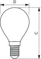 LED žárovka PHILIPS MASTER LEDLuster DT 5.9-60W E14 927 P45