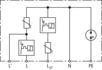 Svodič přepětí typ 2 DEHNcord 2-pólový pro elektroinstalační systémy 900443