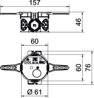 OBO UG 46-NL Přístrojová krabice pod omítku O60mm H46mm Polypropylén PP